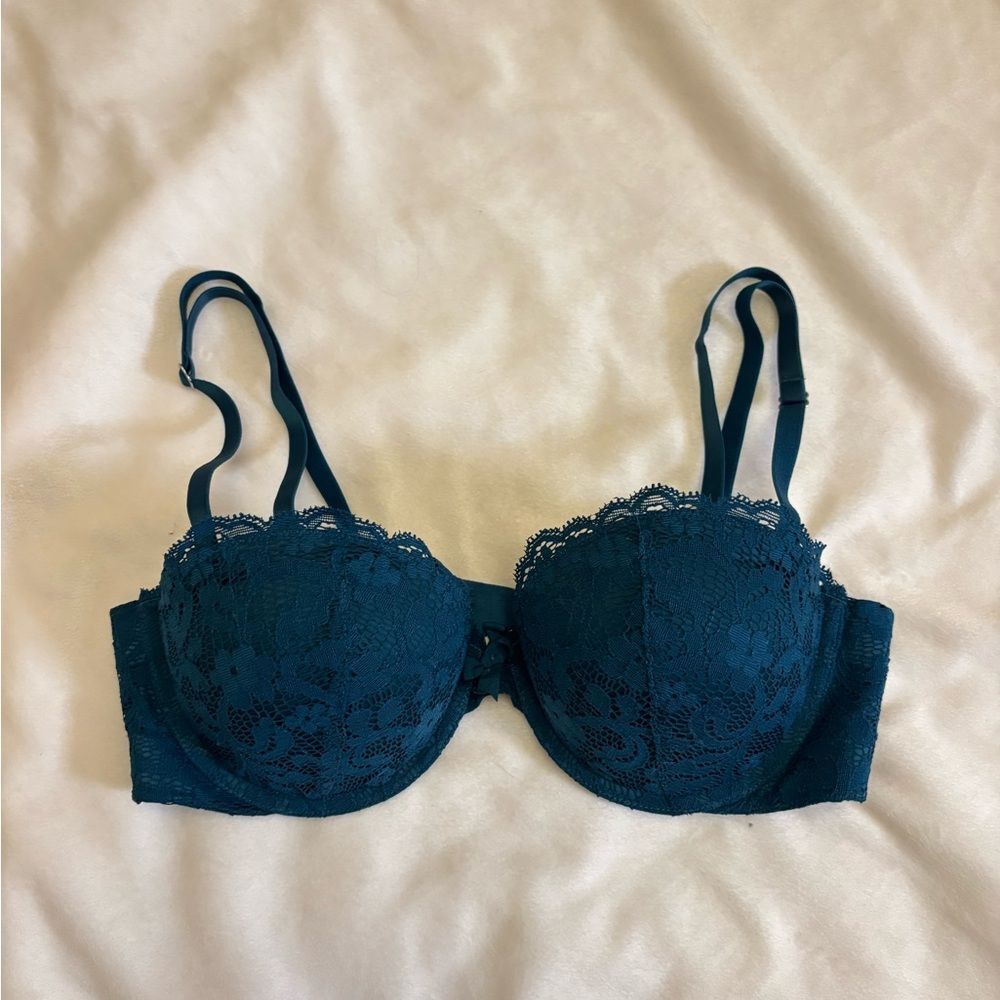 Aerie Lace Underwire Bra in Deep Teal